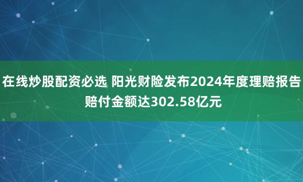 在线炒股配资必选 阳光财险发布2024年度理赔报告 赔付金额达302.58亿元